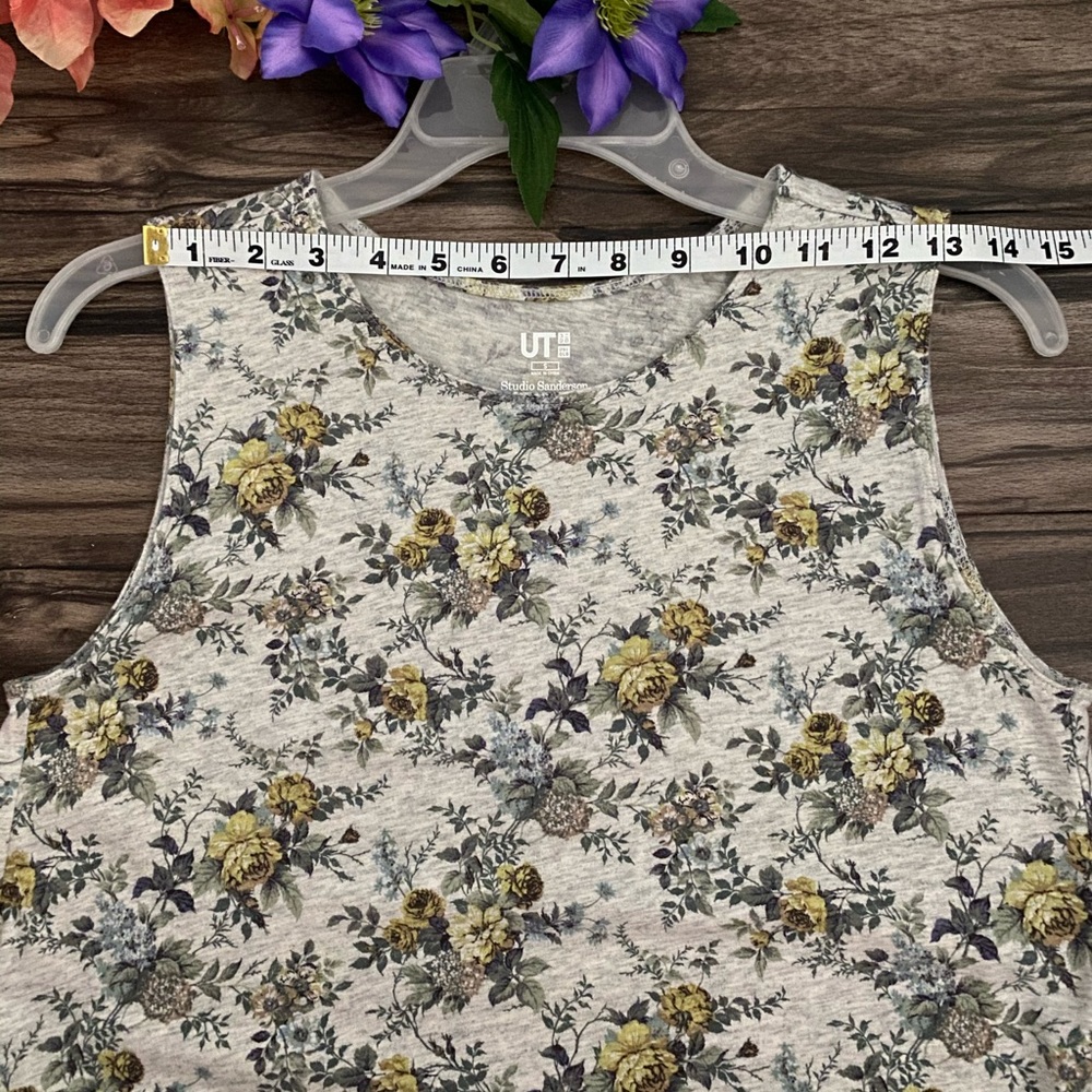 Uniqlo UT Studio Sanderson floral maxi dress, gray - Picture 3 of 8